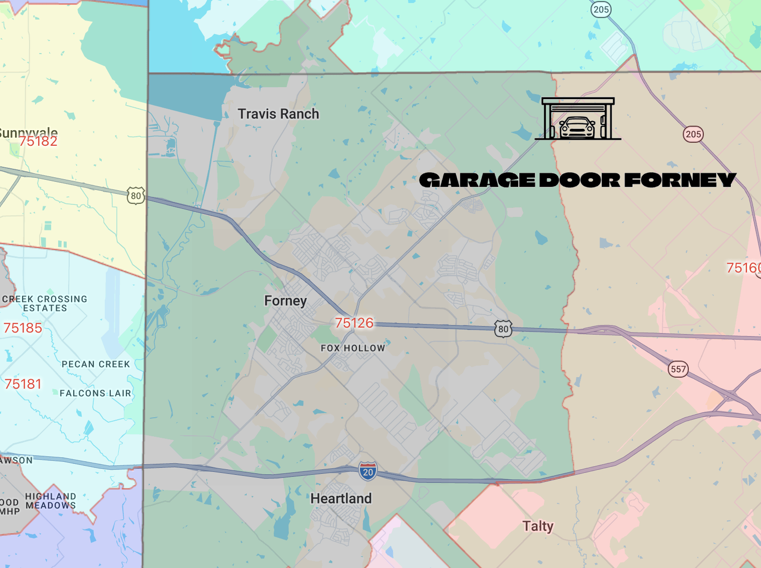 Forney-Texas-map